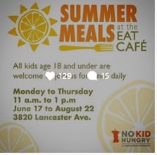 EATcafe Instagram post for free kids lunches