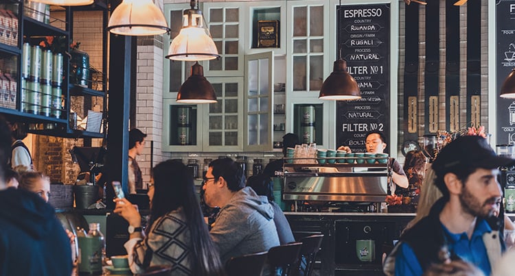 People-in-a-restaurant-eating