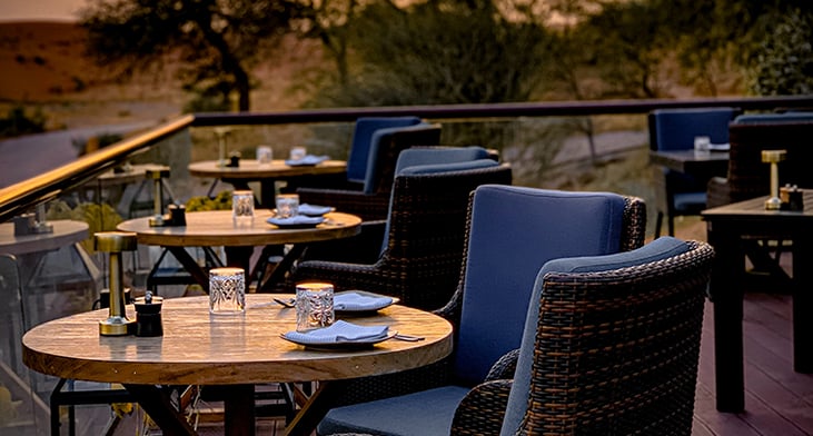 Table setting at a hotel