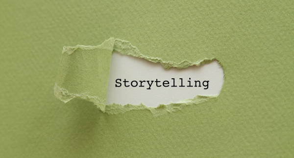 Storytelling being revealed on paper