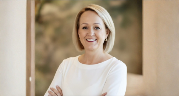 Kay Goodman smiling at camera