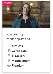 Rostering management online Typsy course